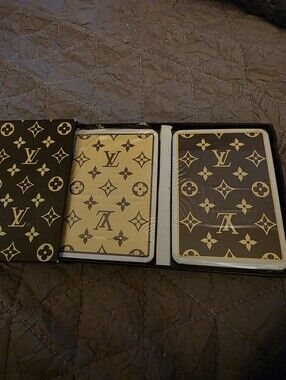Louis Vuitton Monogram Playing Card Set - Gold & Brown/ Sealed